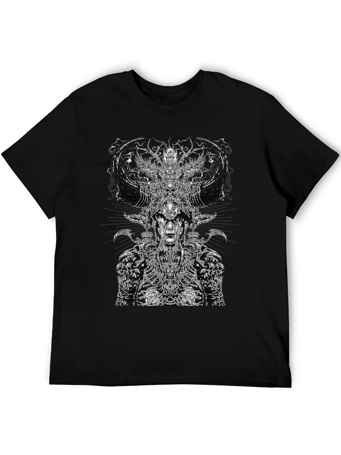Dark Mystic Graphic Print Black T-Shirt