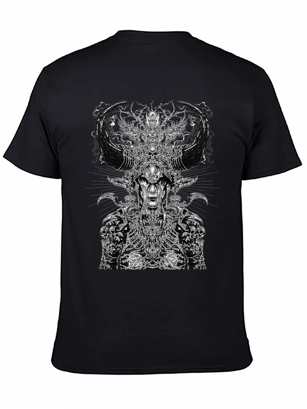 Dark Mystic Graphic Print Black T-Shirt