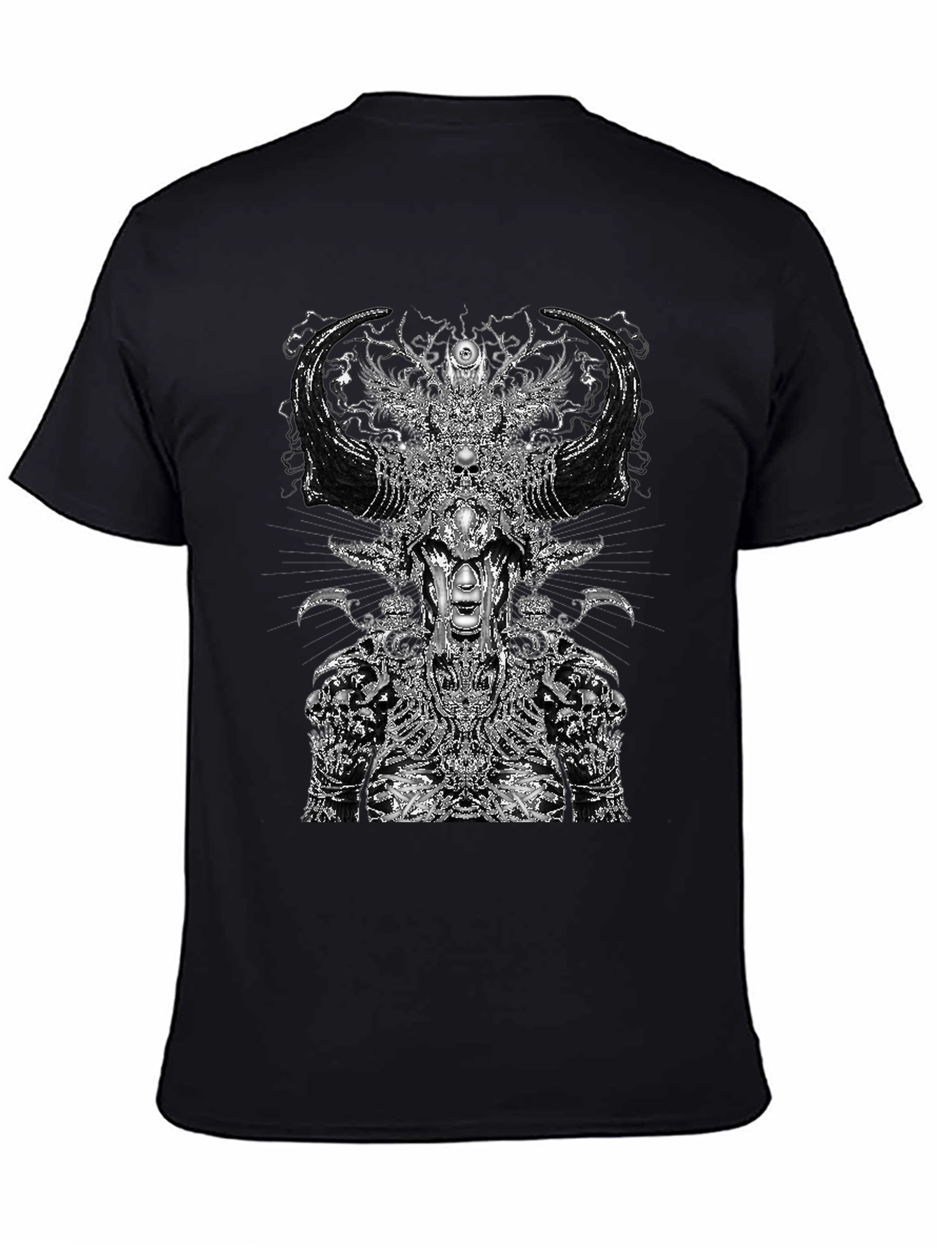 Dark Mystic Graphic Print Black T-Shirt