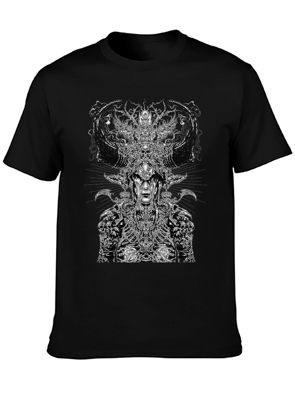 Dark Mystic Graphic Print Black T-Shirt