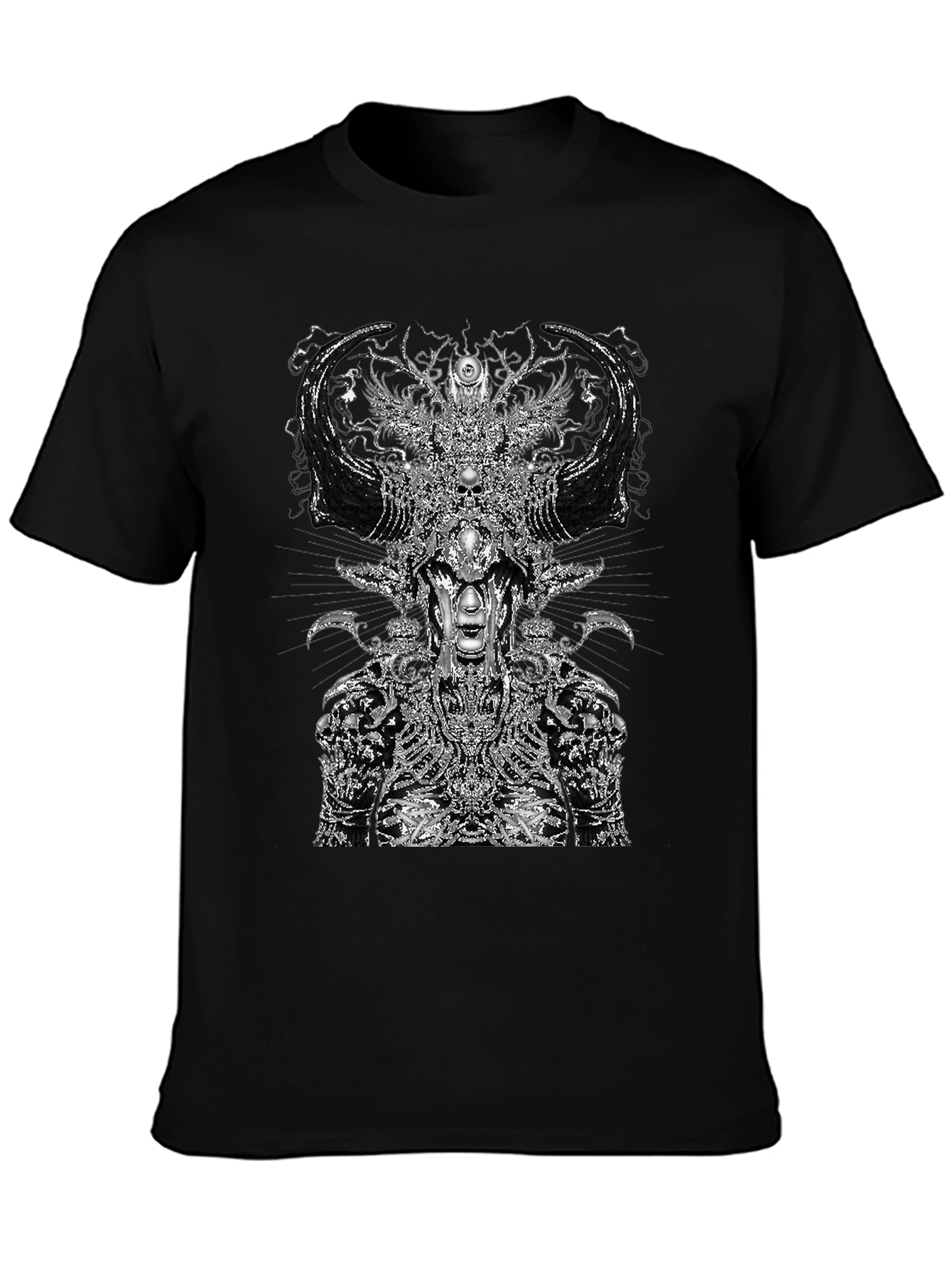 Dark Mystic Graphic Print Black T-Shirt