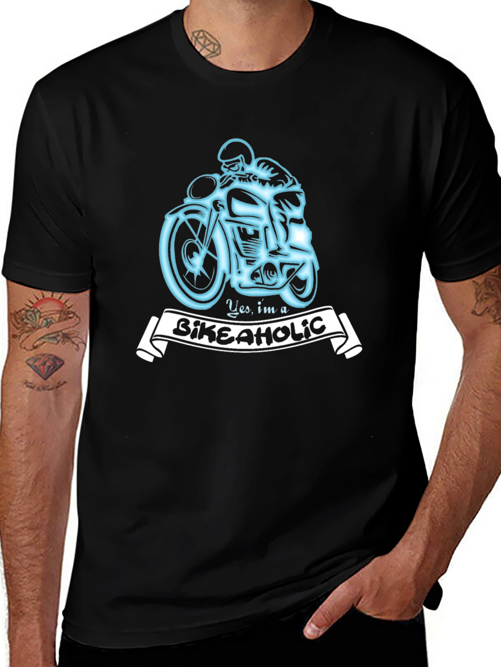 Bikeaholic T-Shirt - Motorcycle Rider Tee