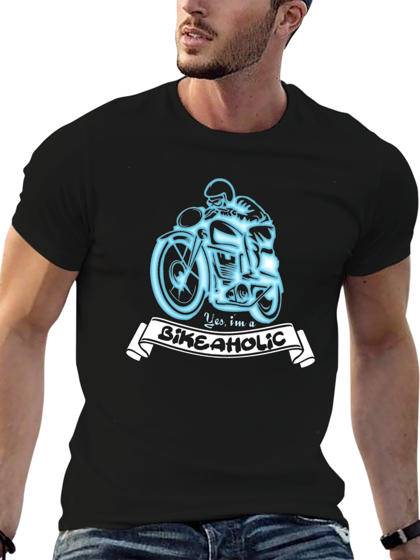 Bikeaholic T-Shirt - Motorcycle Rider Tee