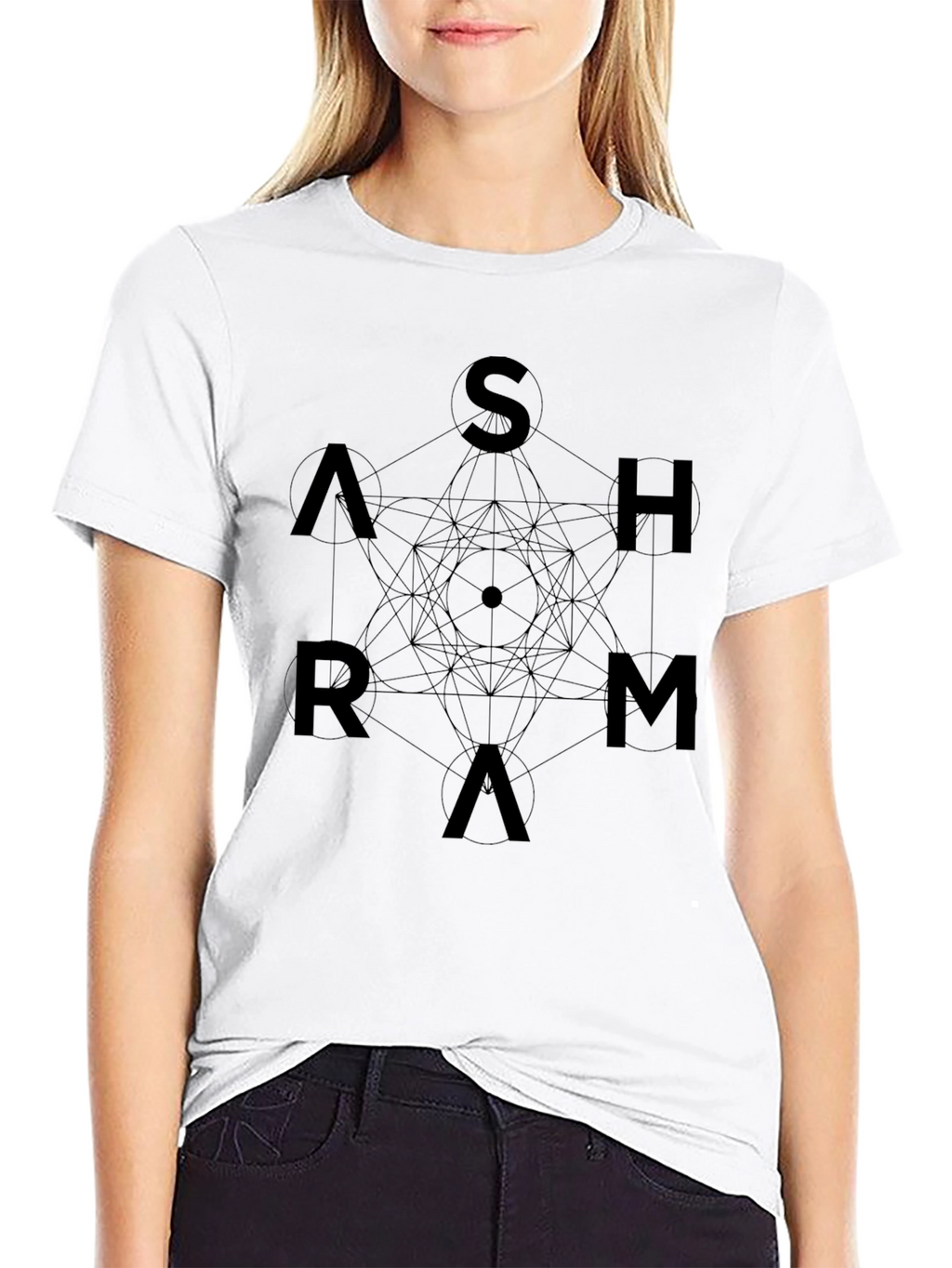 Geometric Ashram Black T-Shirt