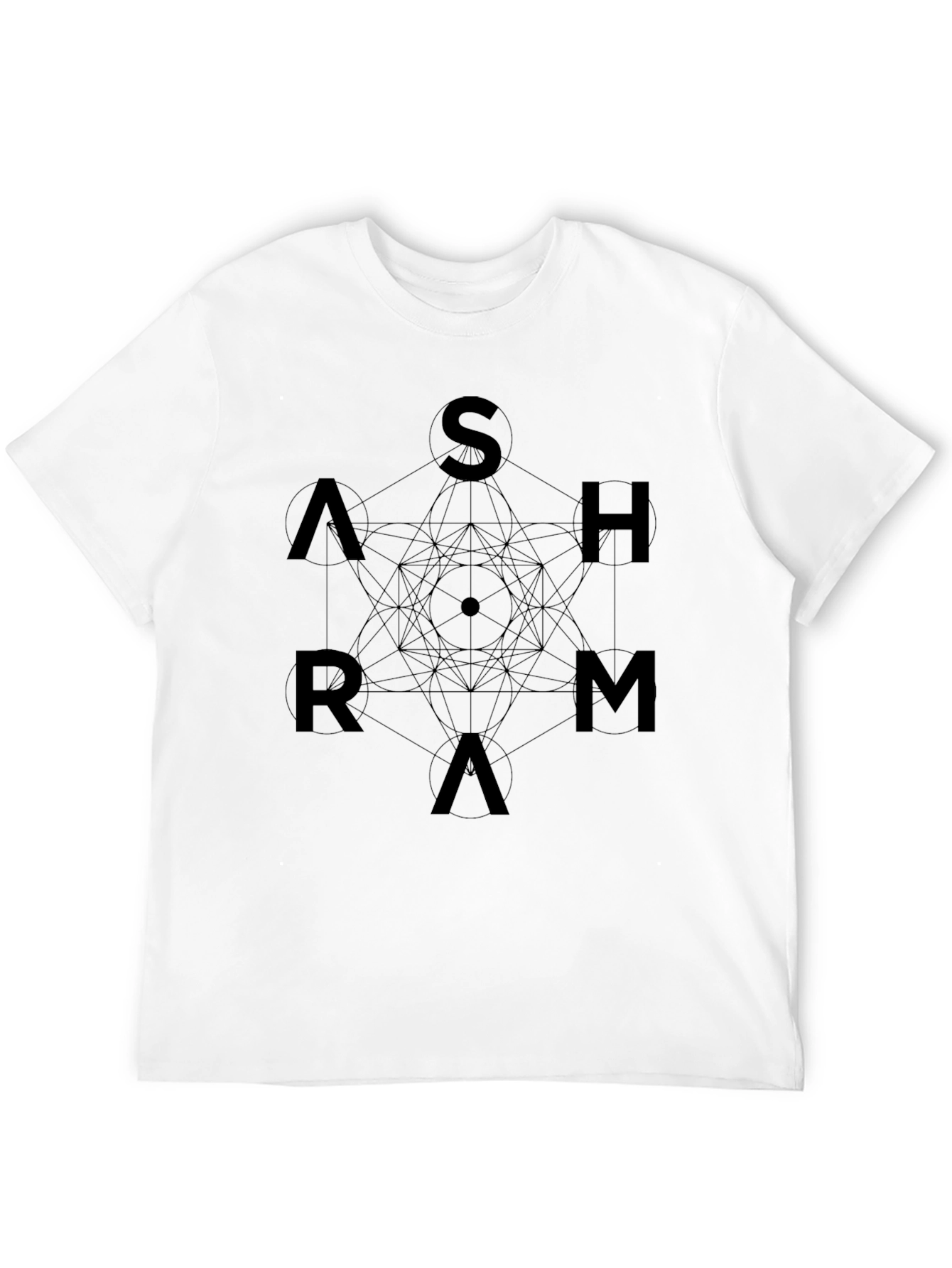 Geometric Ashram Black T-Shirt