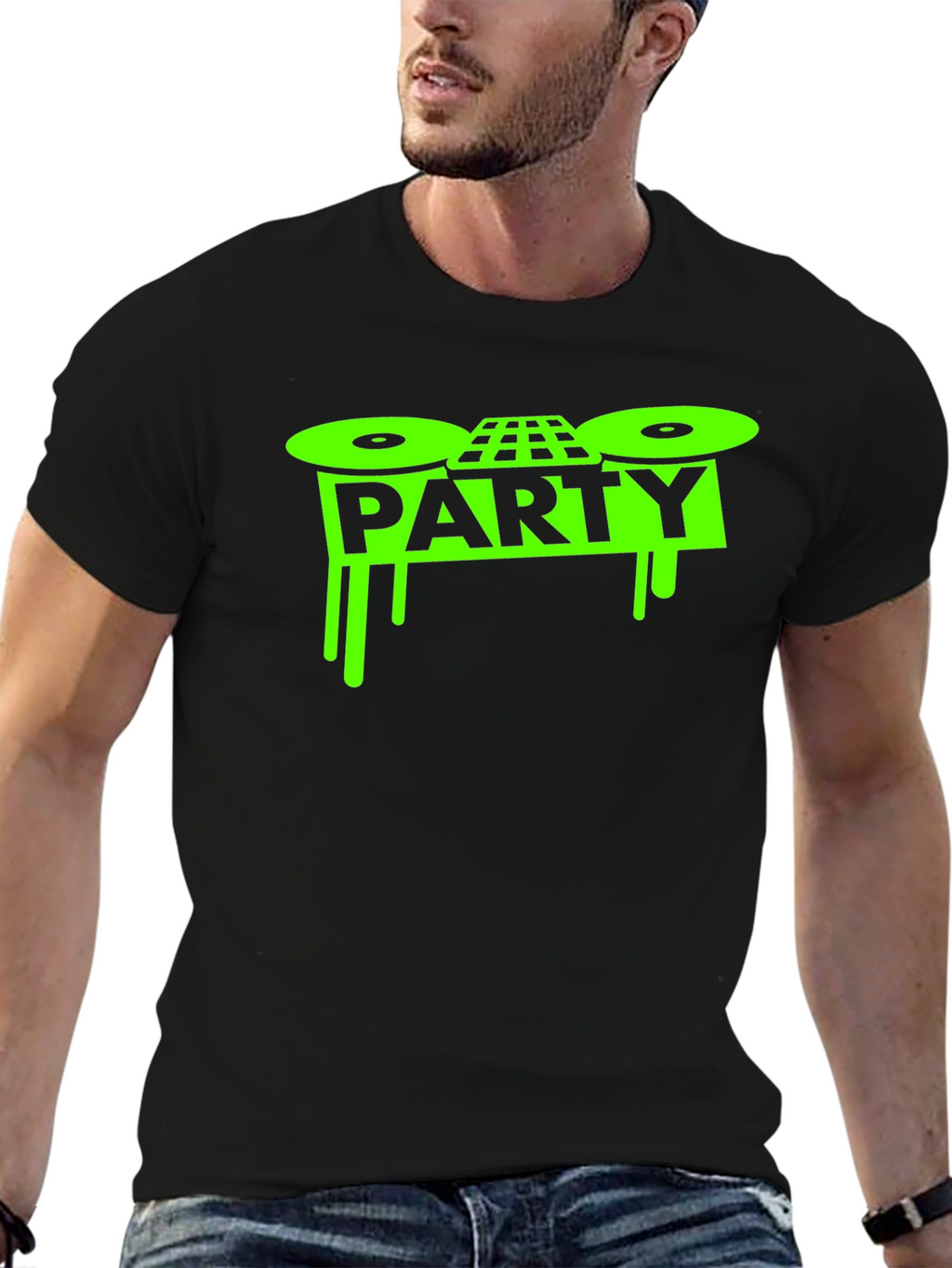 Party DJ Graphic T-Shirt - Black