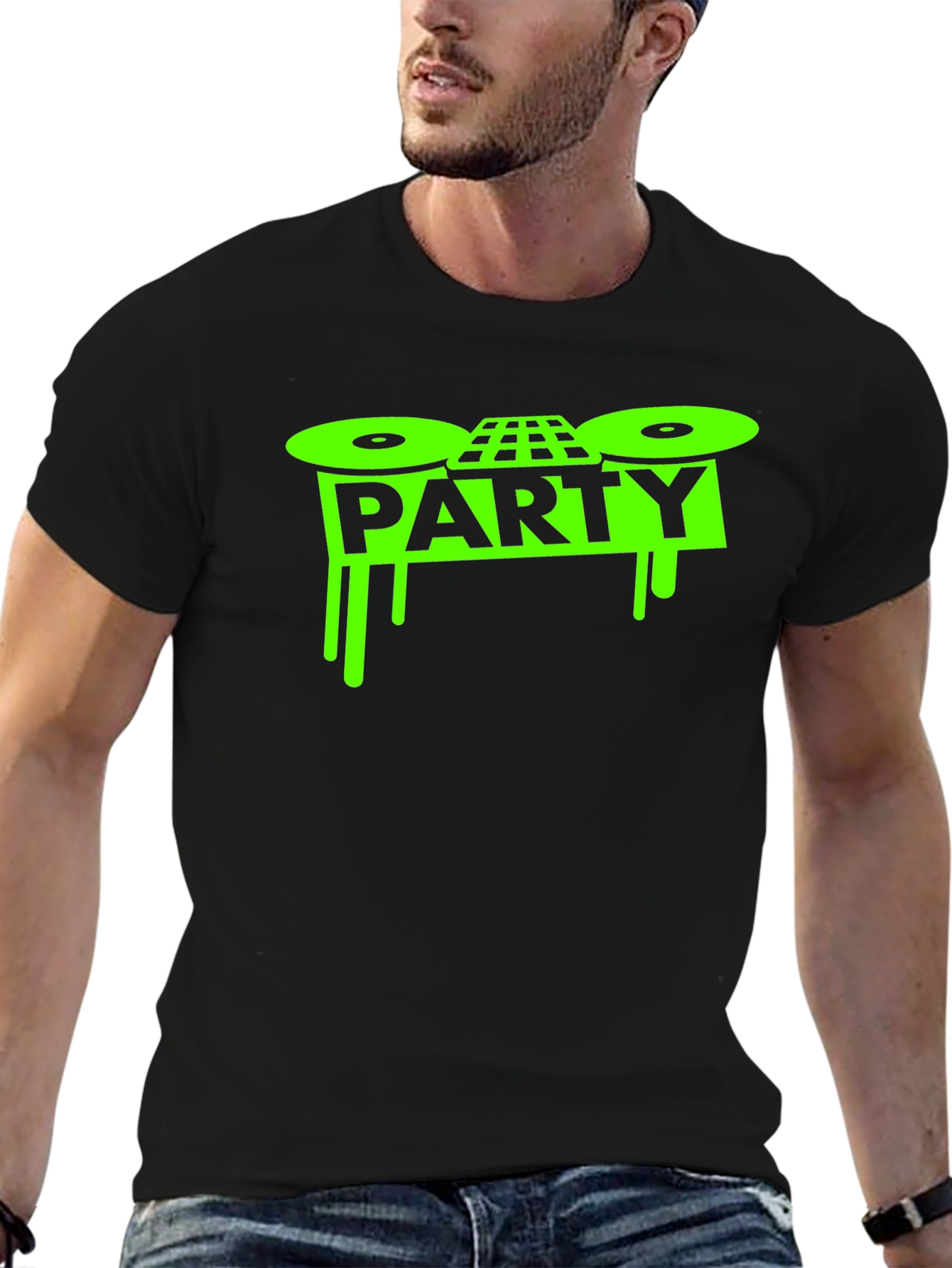 Party DJ Graphic T-Shirt - Black