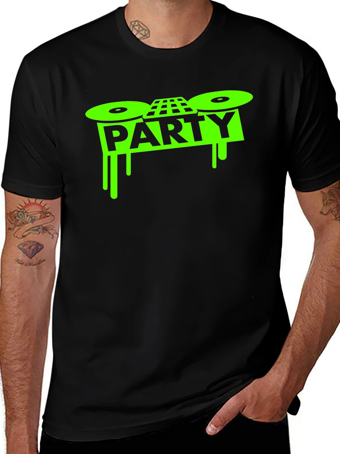 Party DJ Graphic T-Shirt - Black