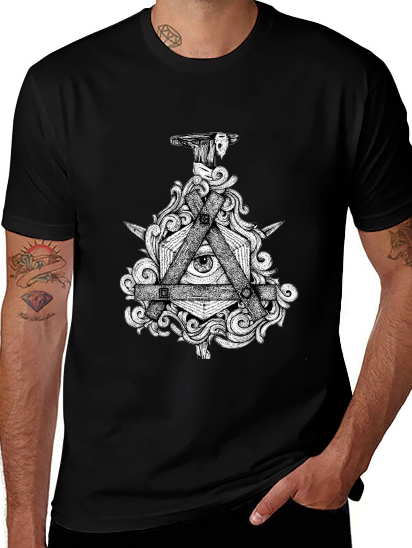 Mystic Eye Graphic Black T-Shirt