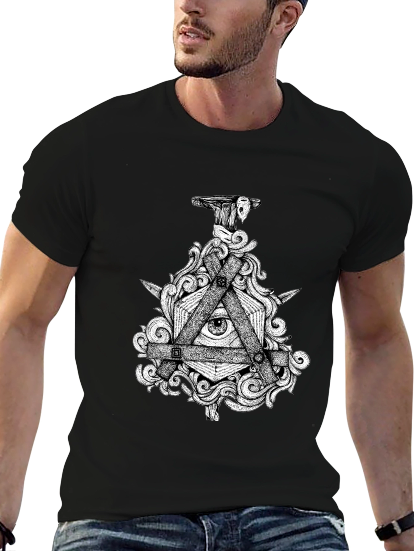 Mystic Eye Graphic Black T-Shirt