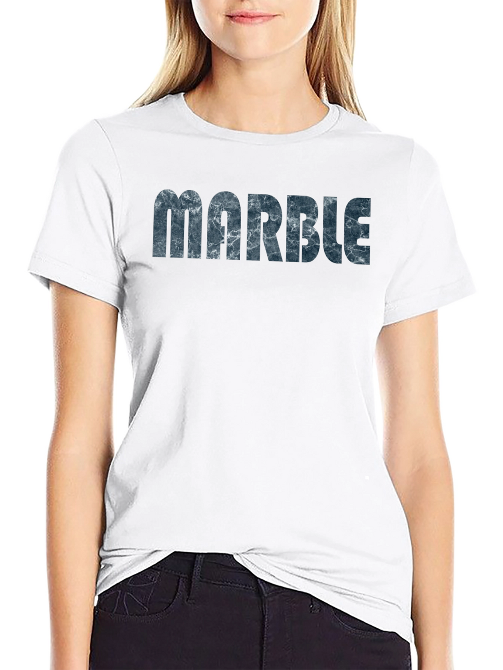 Marble Print T-Shirt - Unique Graphic Tee
