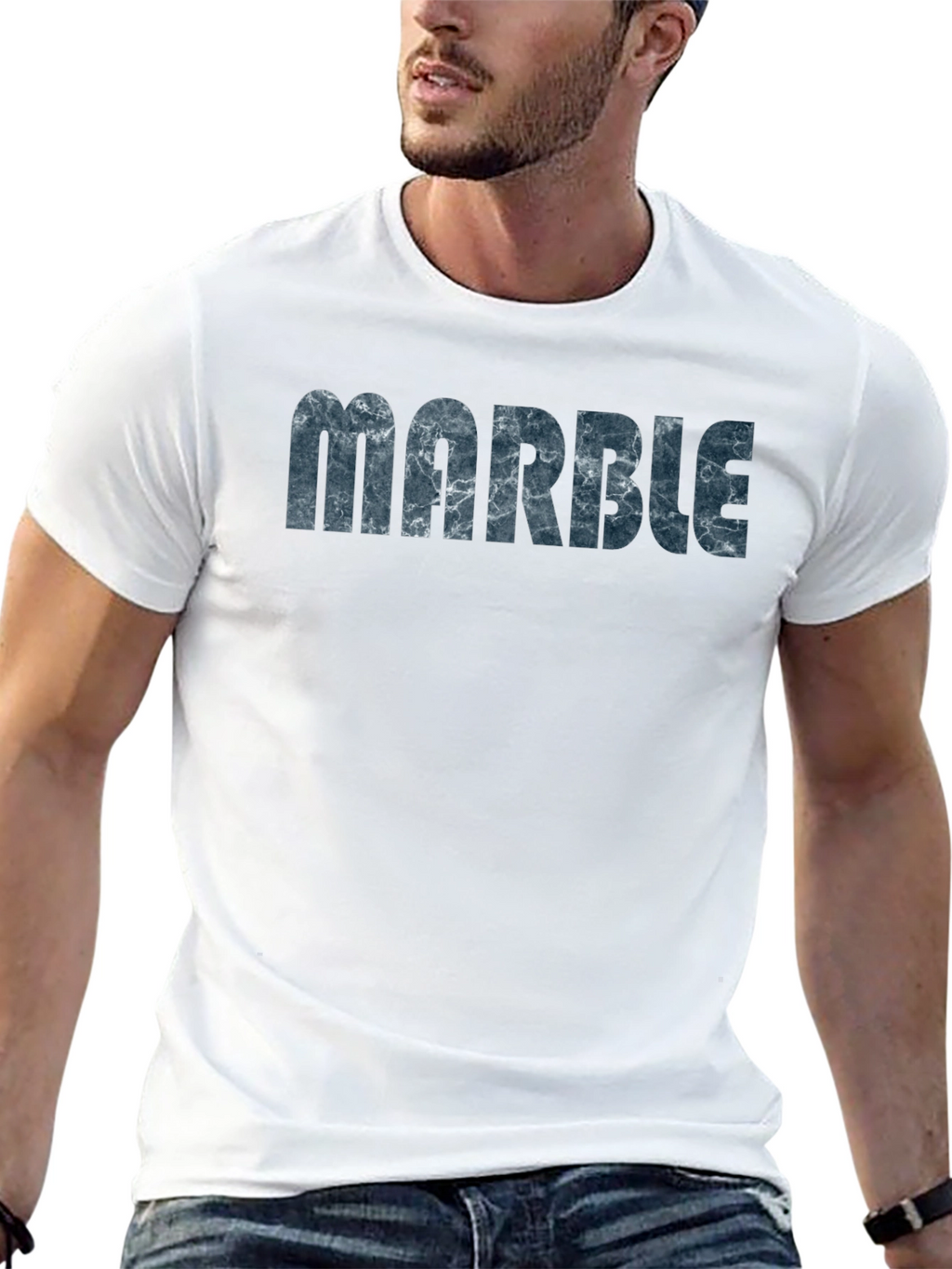 Marble Print T-Shirt - Unique Graphic Tee