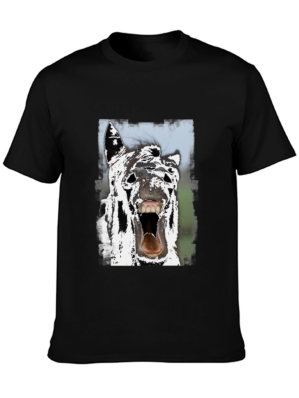 Horse Face Graphic Tee - Black