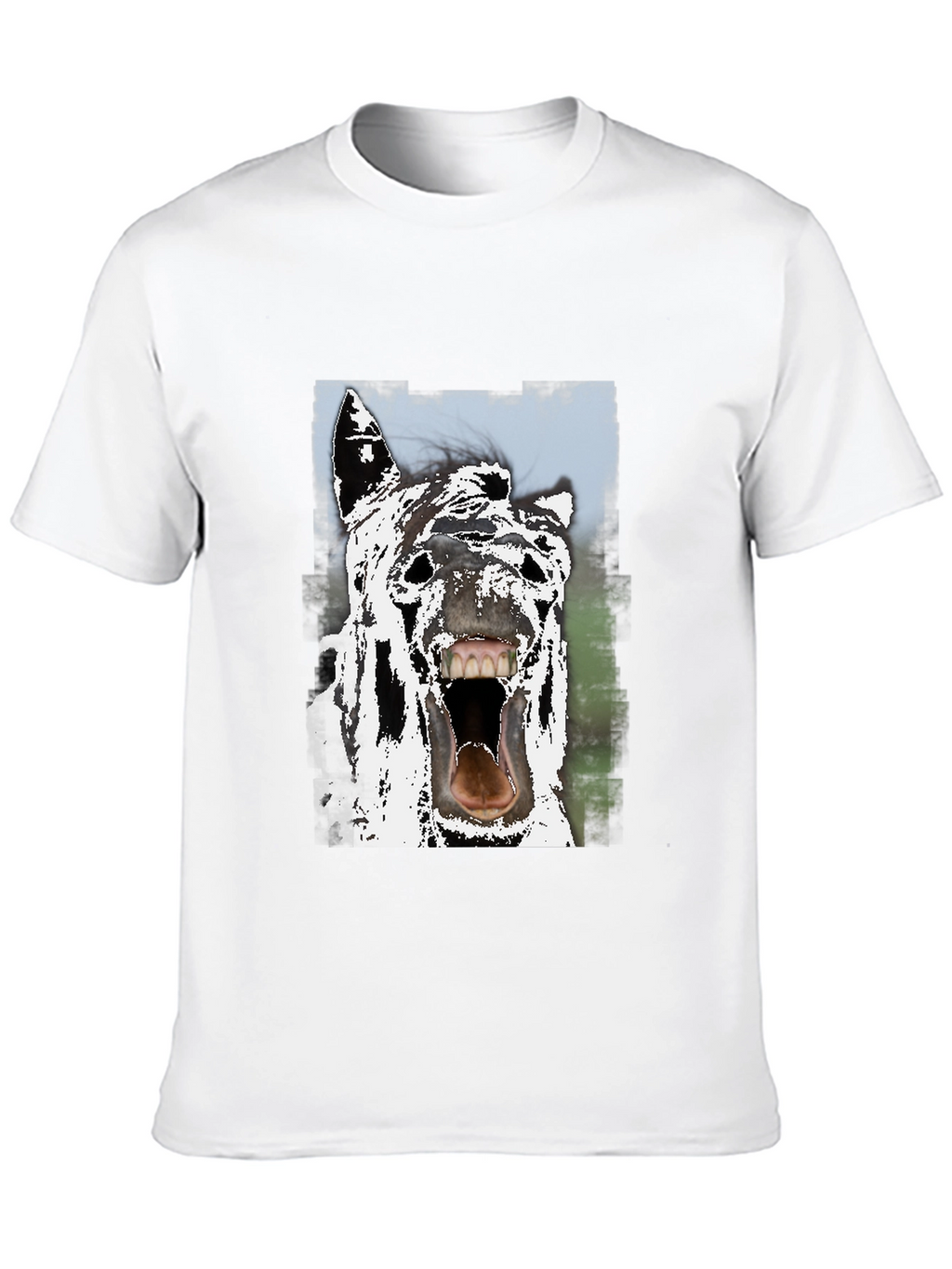 Horse Face Graphic Tee - Black