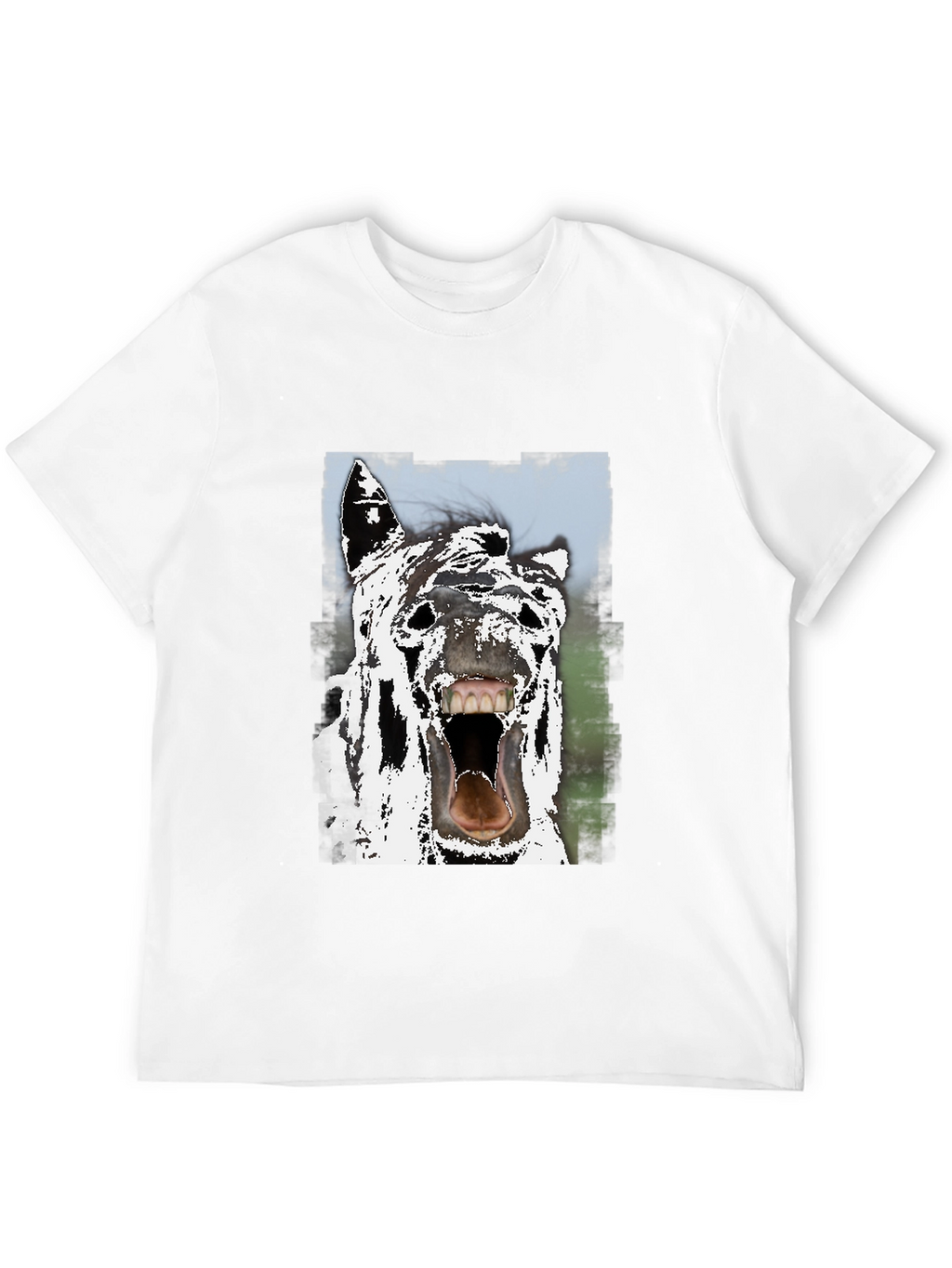 Horse Face Graphic Tee - Black