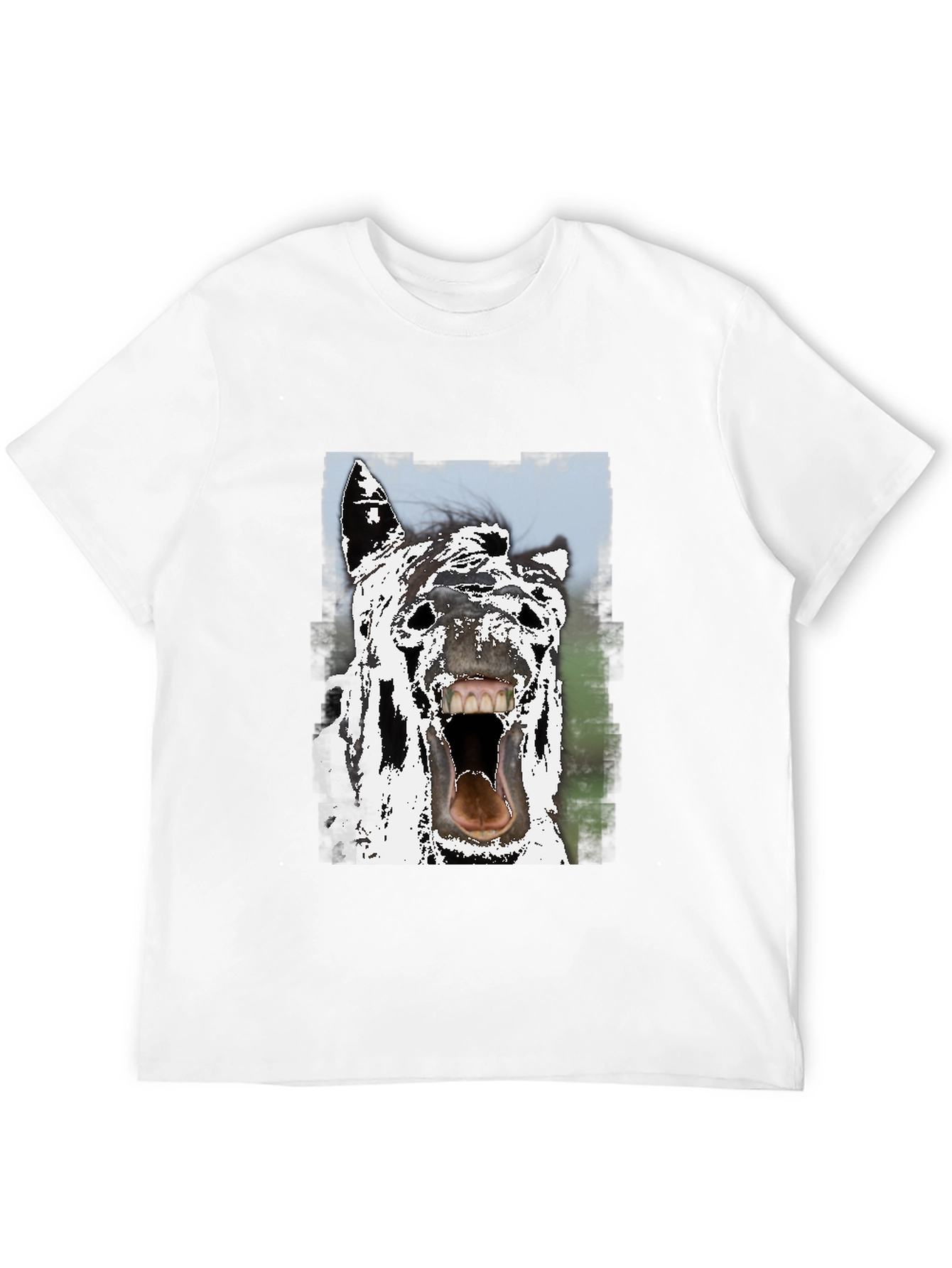 Horse Face Graphic Tee - Black
