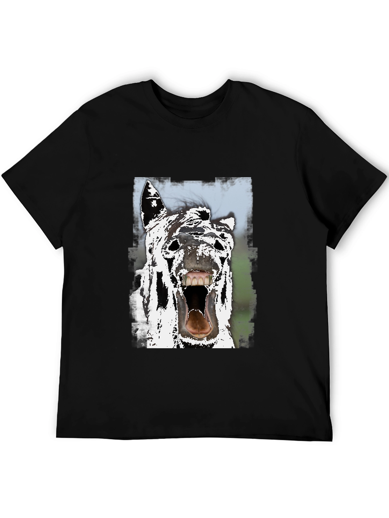 Horse Face Graphic Tee - Black