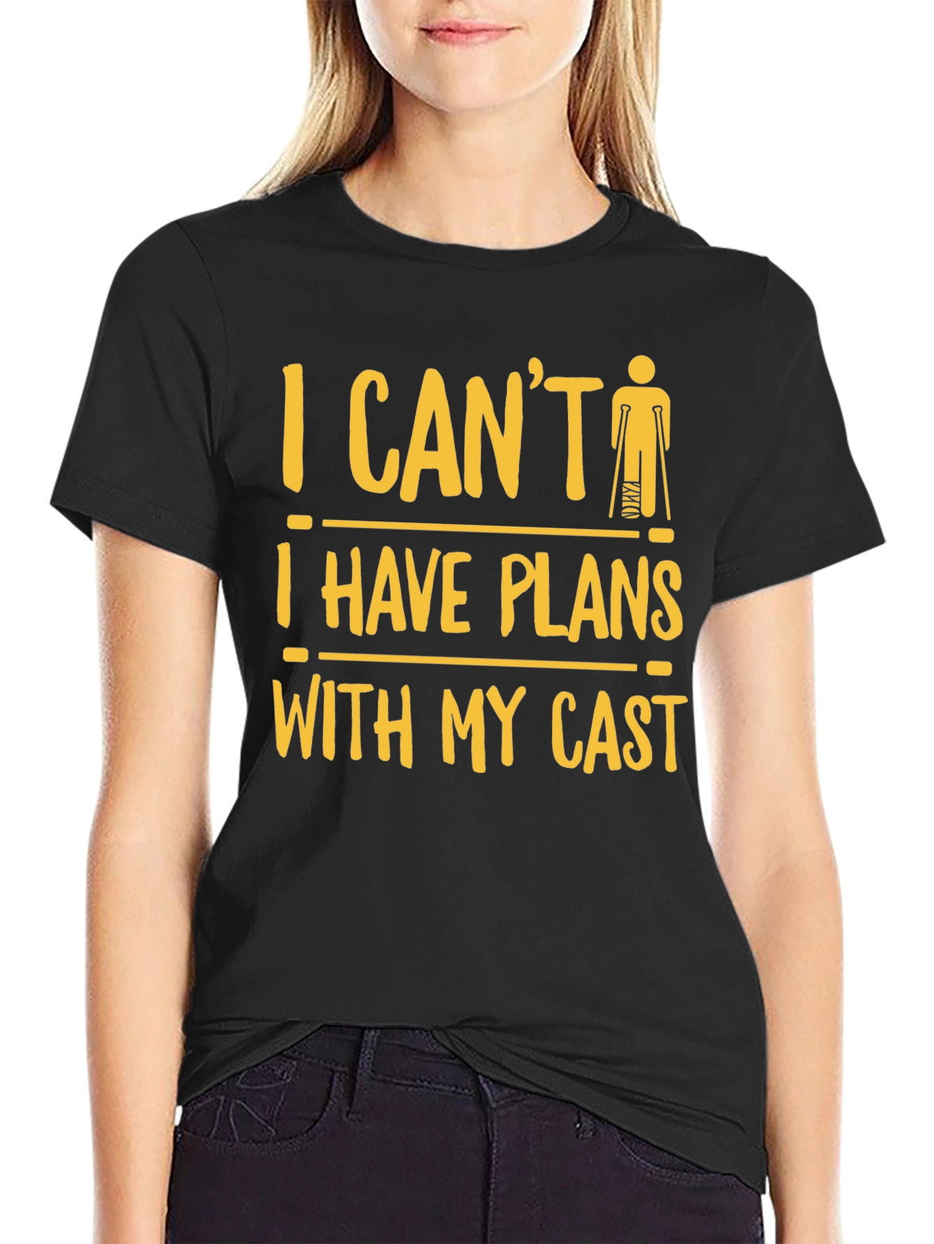 Funny Injury T-Shirt: I Cant Plans with My Cast