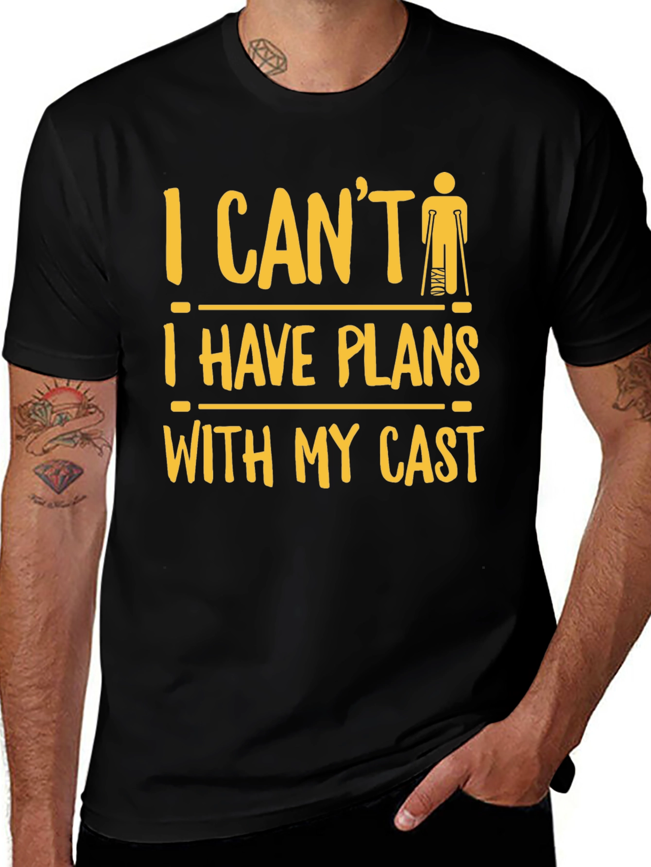 Funny Injury T-Shirt: I Cant Plans with My Cast