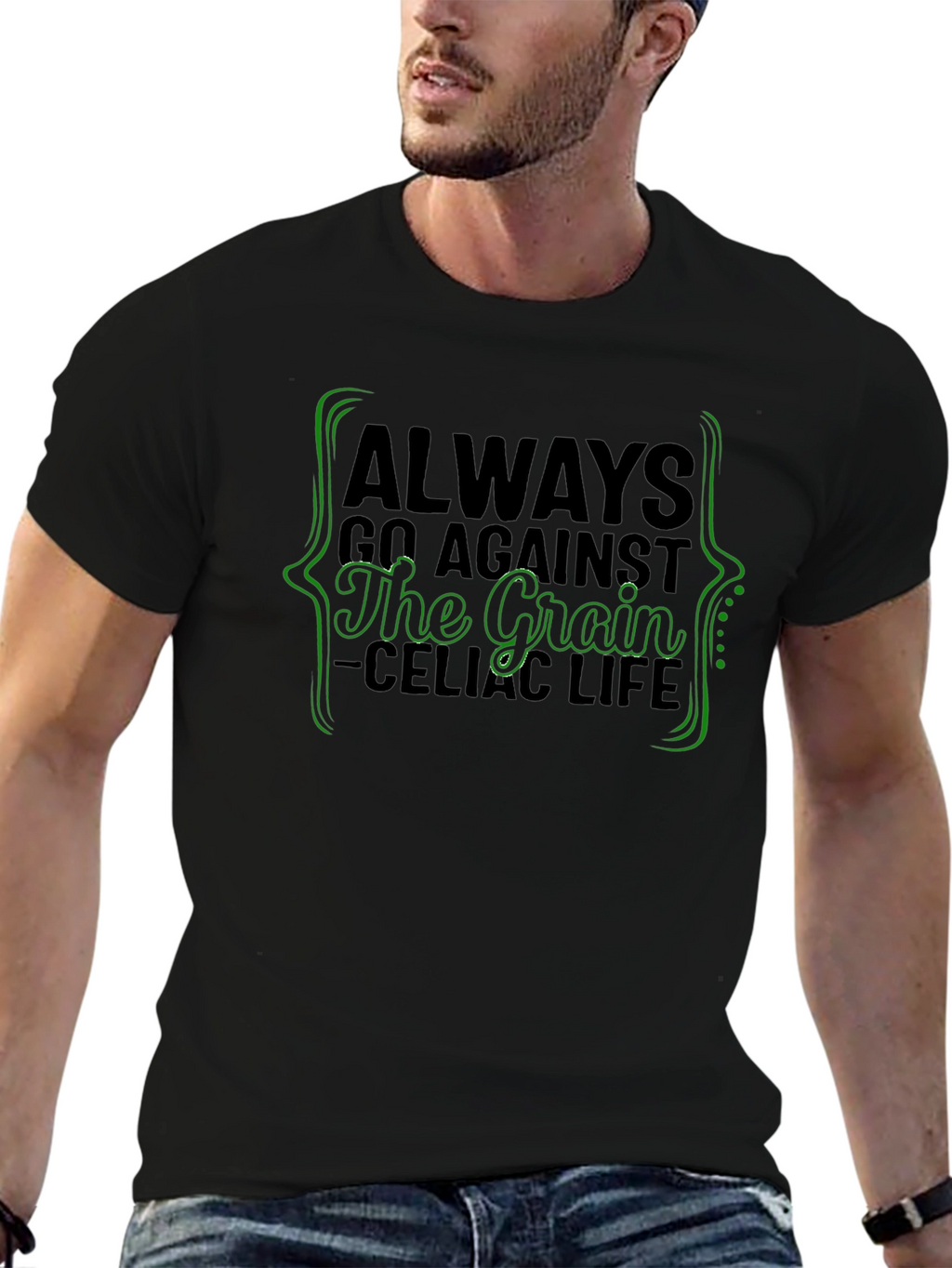 Always Against the Grain Black T-Shirt