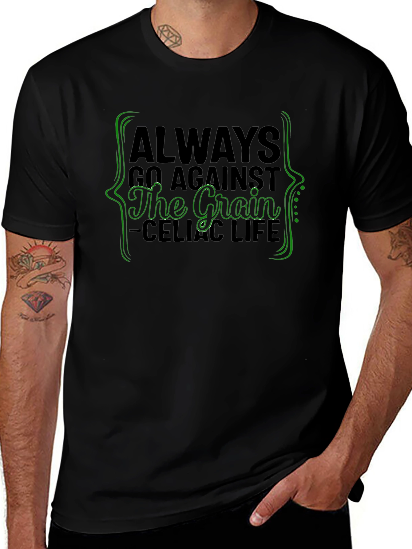 Always Against the Grain Black T-Shirt