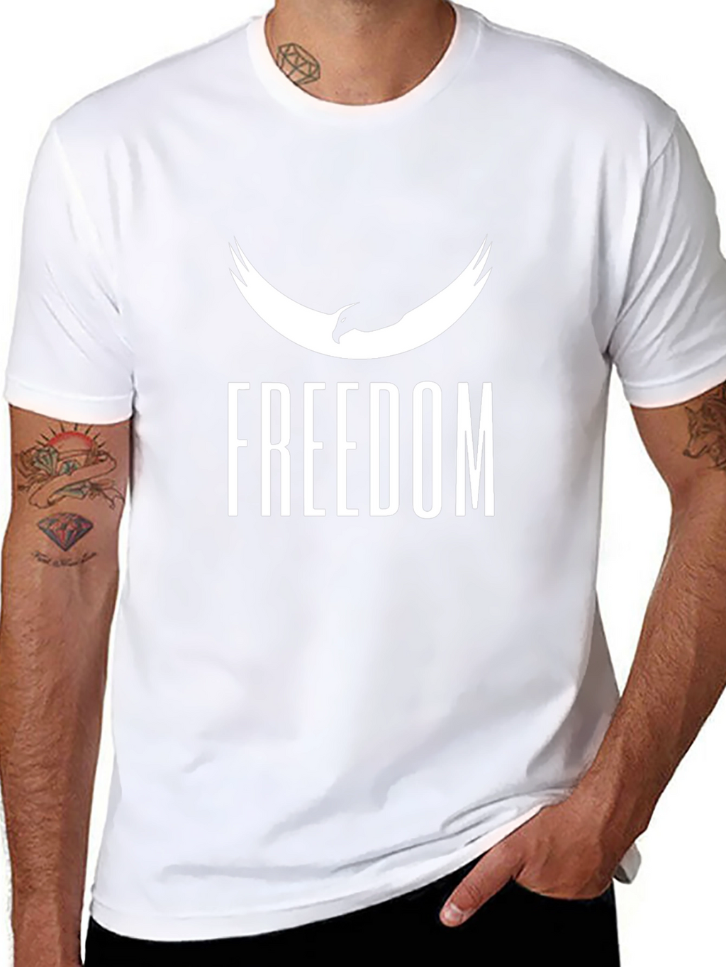 Freedom Graphic Black T-Shirt for Men