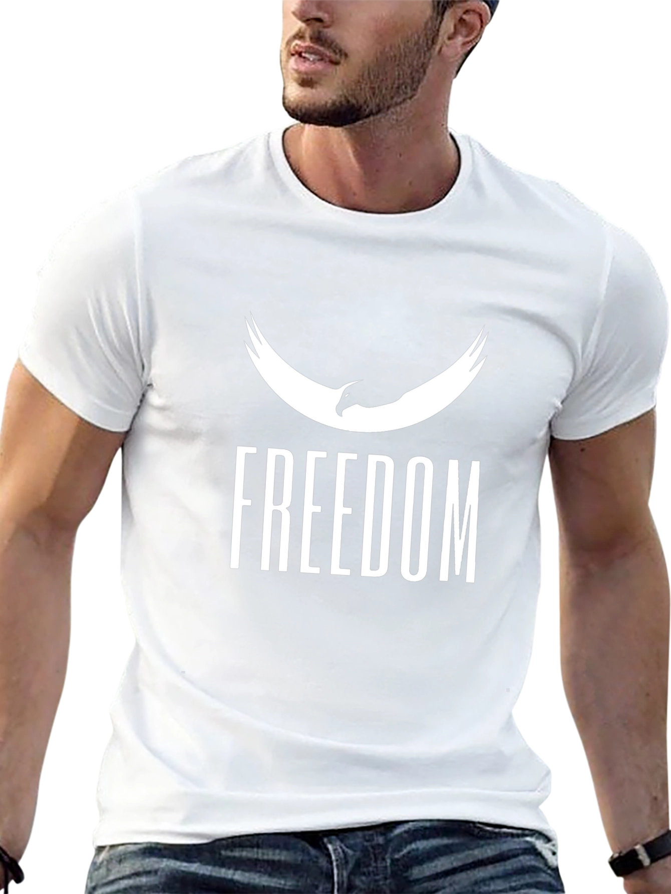 Freedom Graphic Black T-Shirt for Men