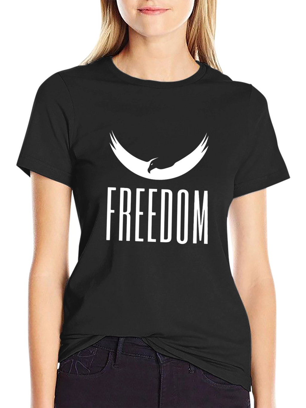 Freedom Graphic Black T-Shirt for Men