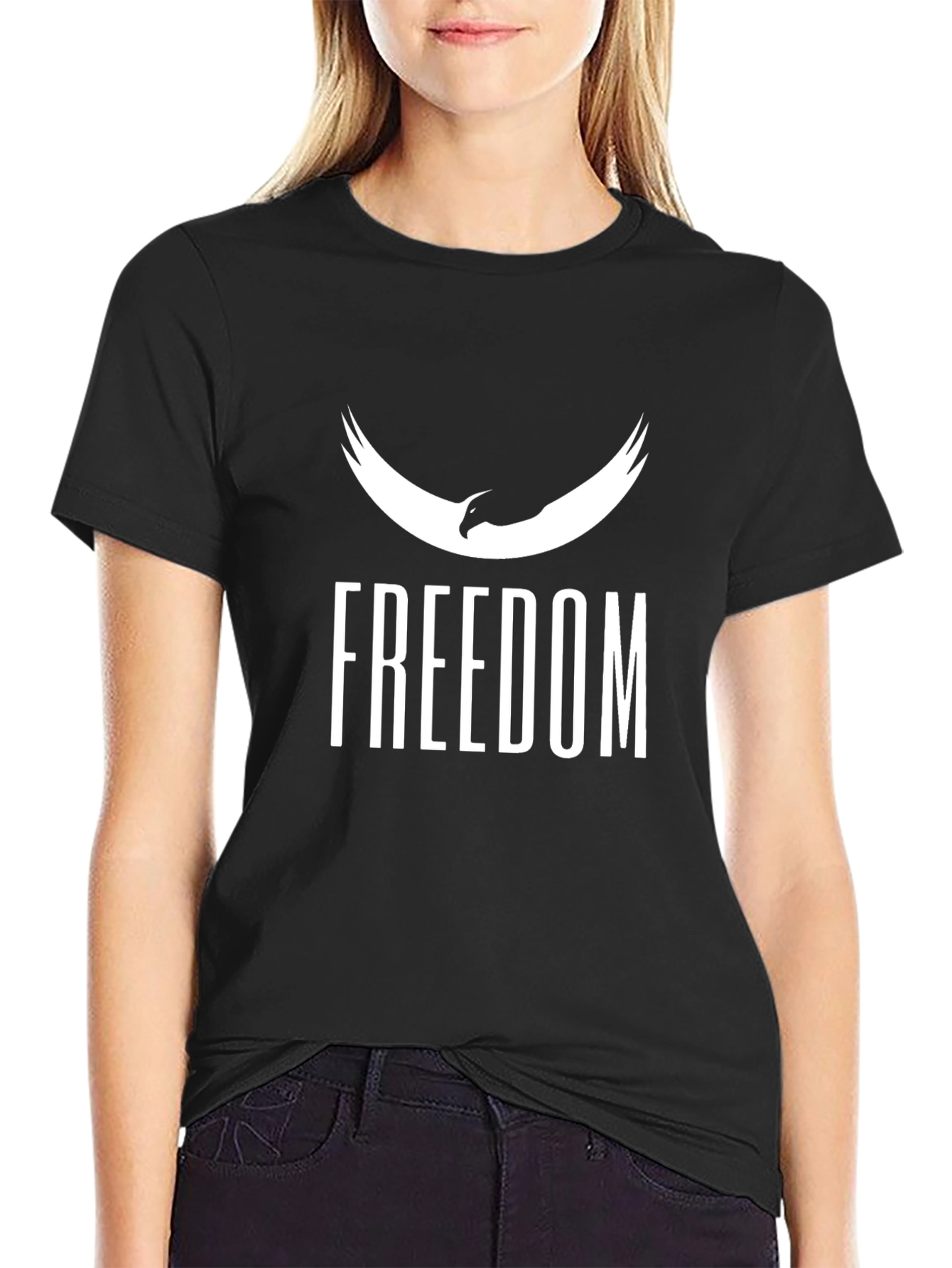 Freedom Graphic Black T-Shirt for Men