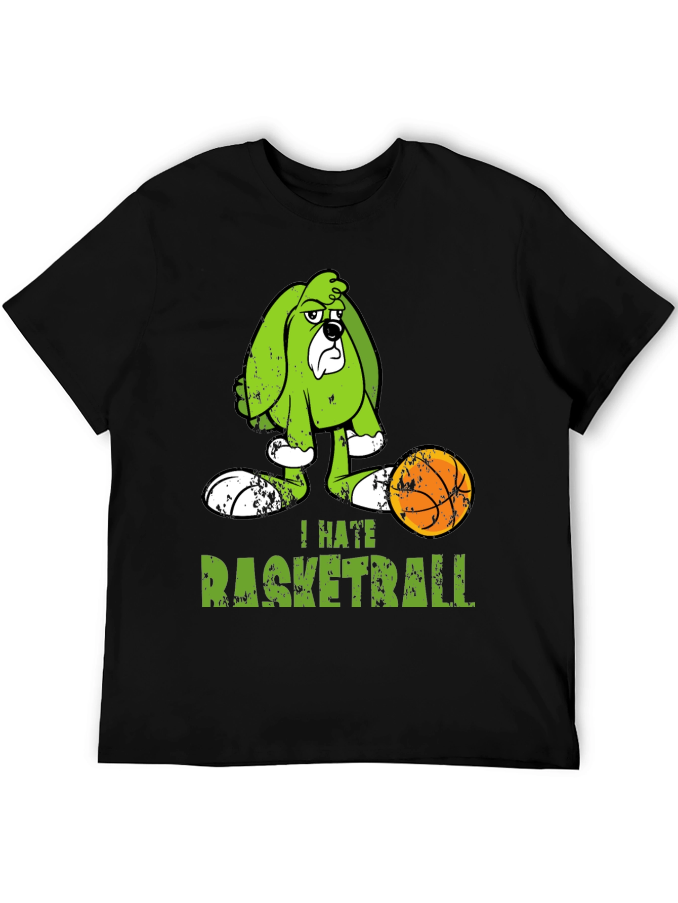I Hate Basketball Cartoon Dog T-Shirt