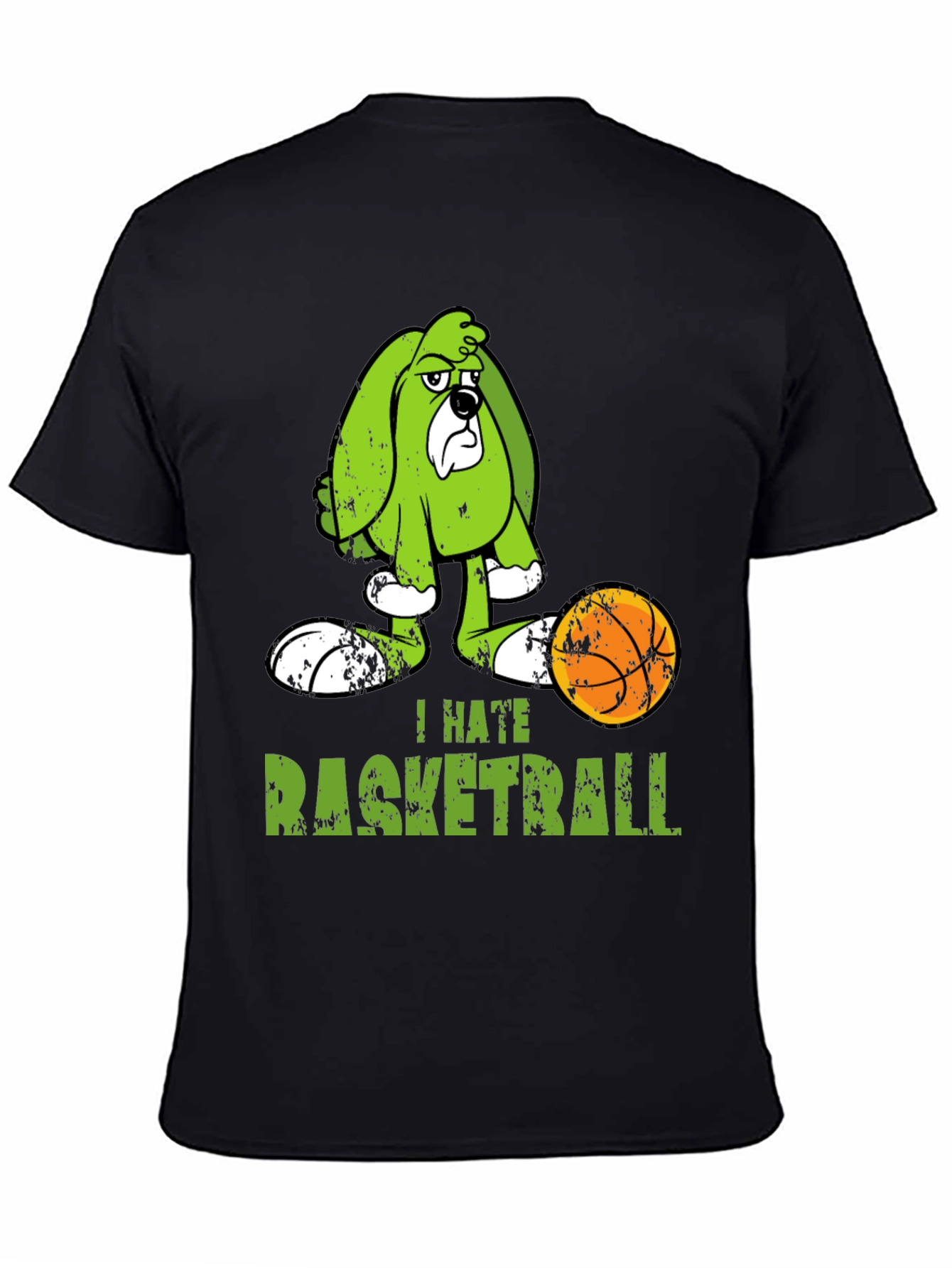 I Hate Basketball Cartoon Dog T-Shirt