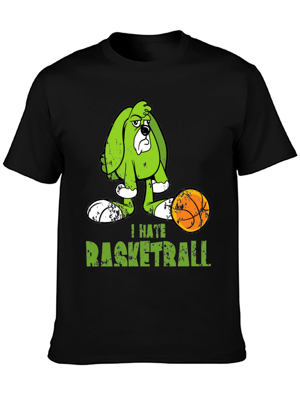 I Hate Basketball Cartoon Dog T-Shirt