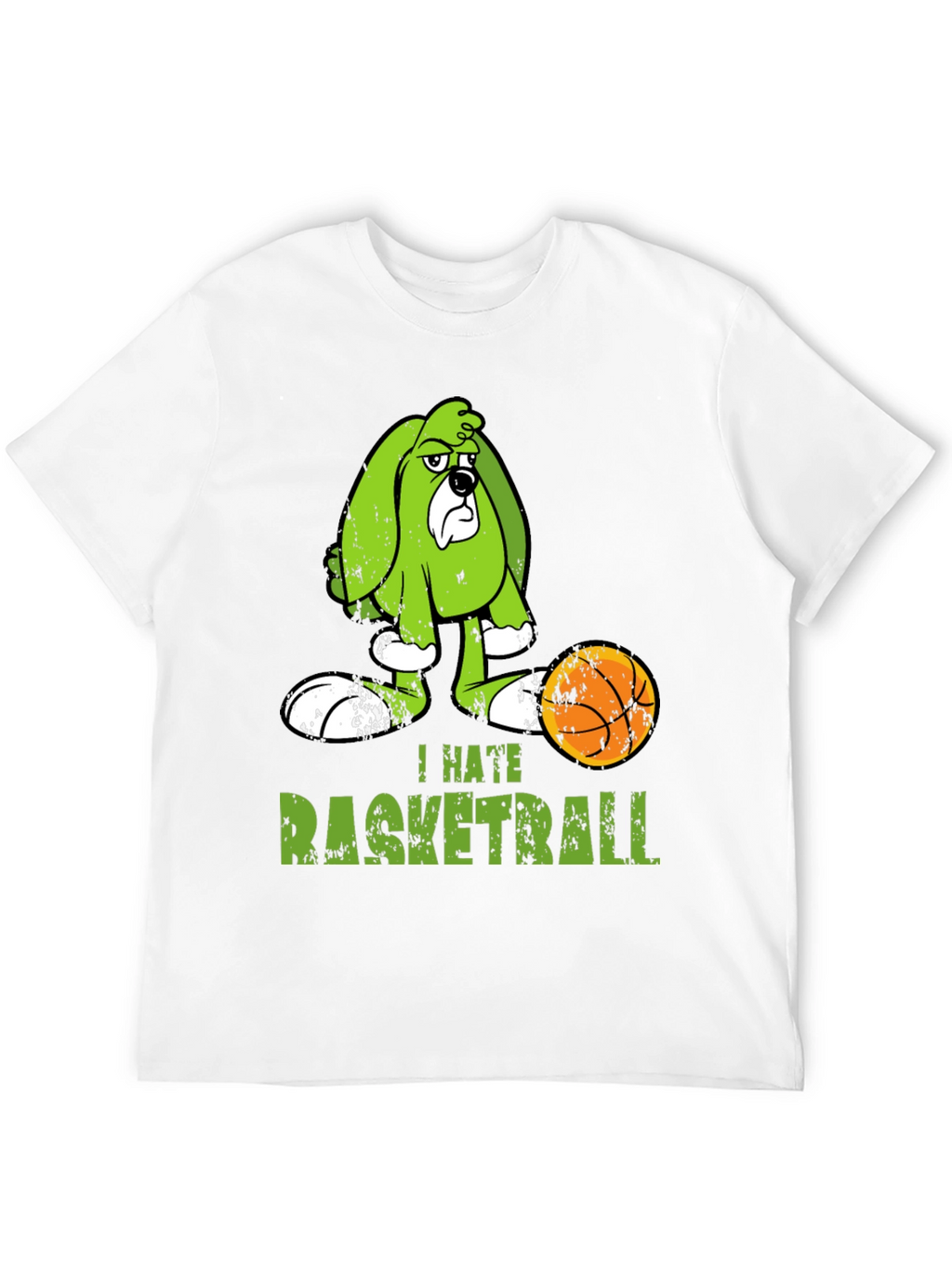 I Hate Basketball Cartoon Dog T-Shirt