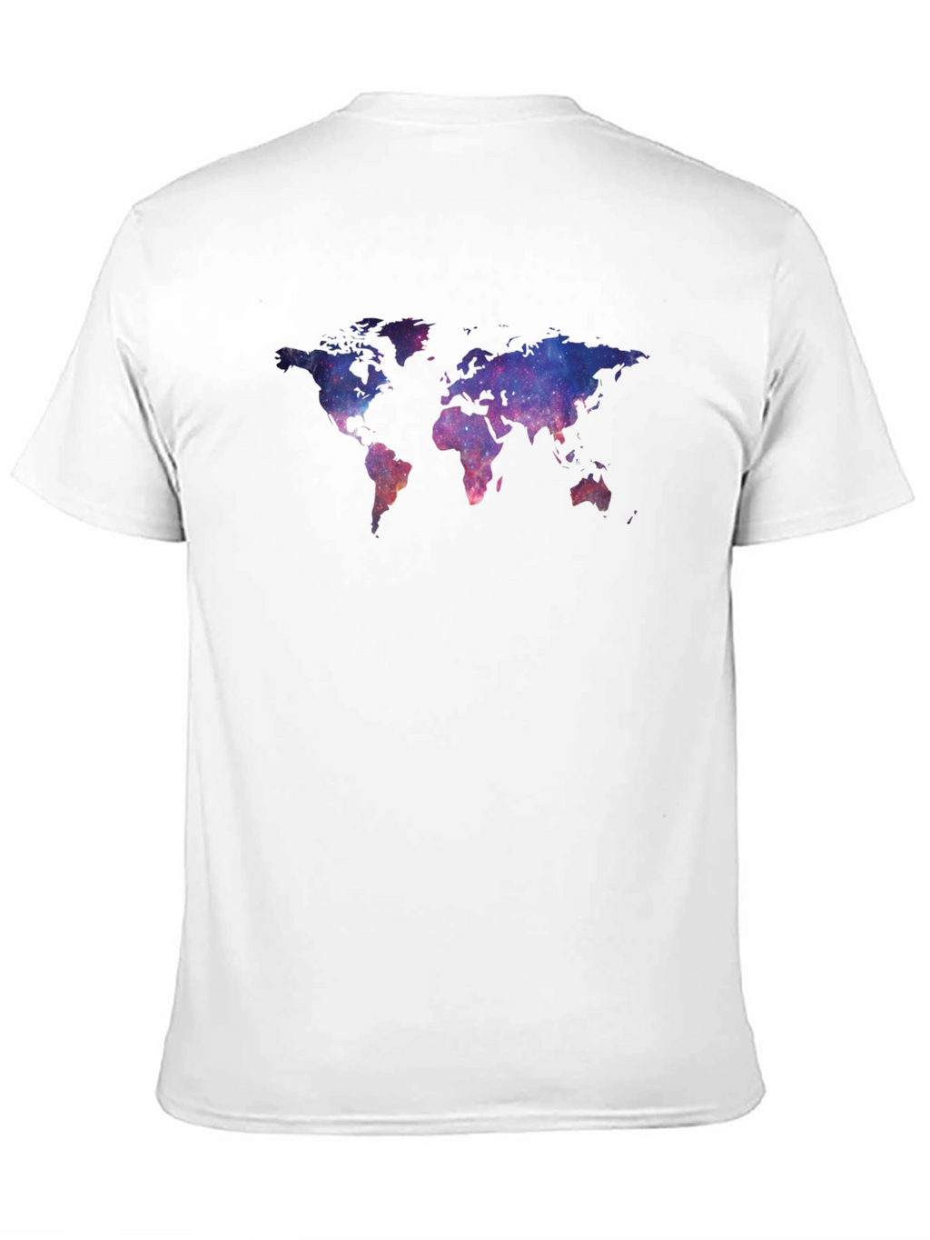 Galaxy World Map Black T-Shirt