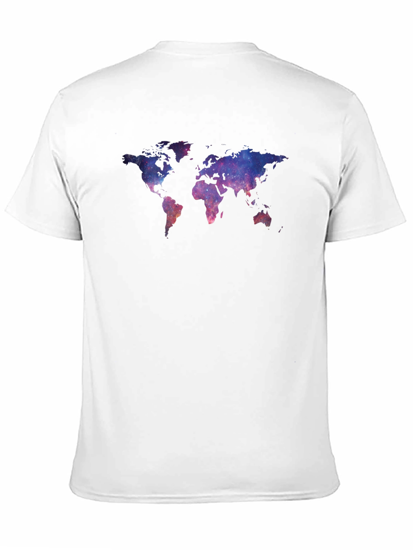 Galaxy World Map Black T-Shirt