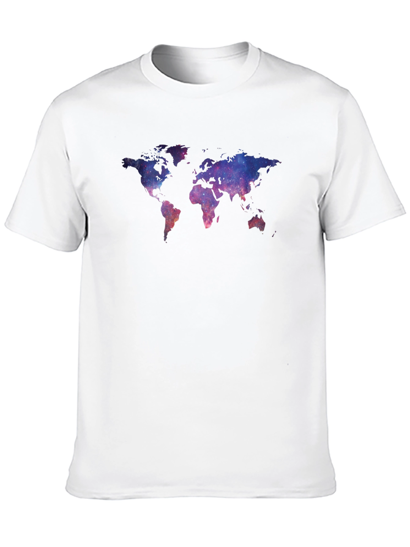 Galaxy World Map Black T-Shirt