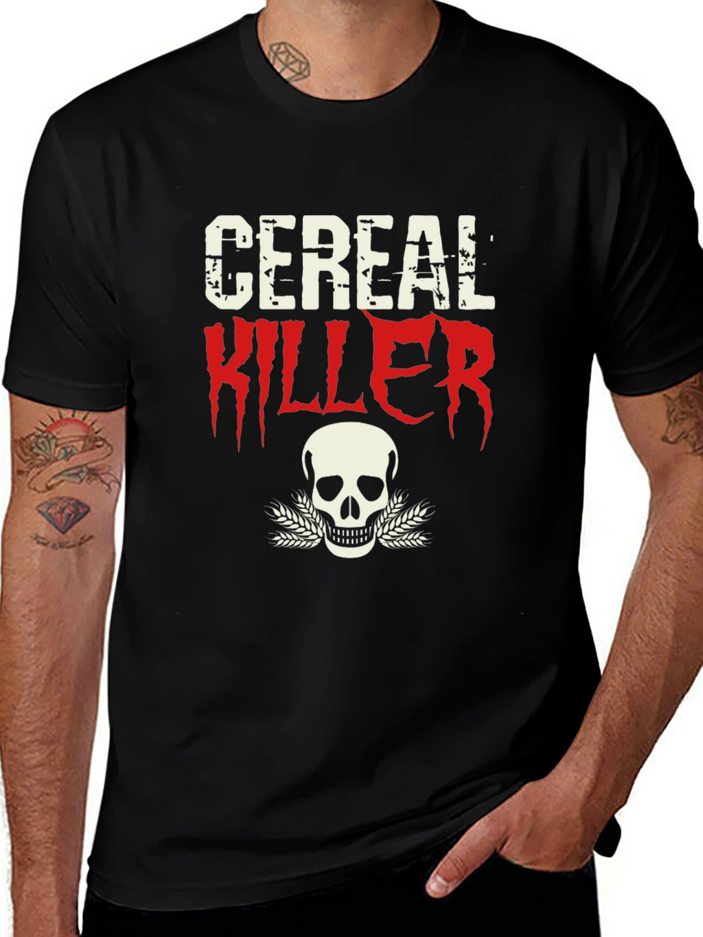 Cereal Killer T-Shirt - Skull Graphic Tee