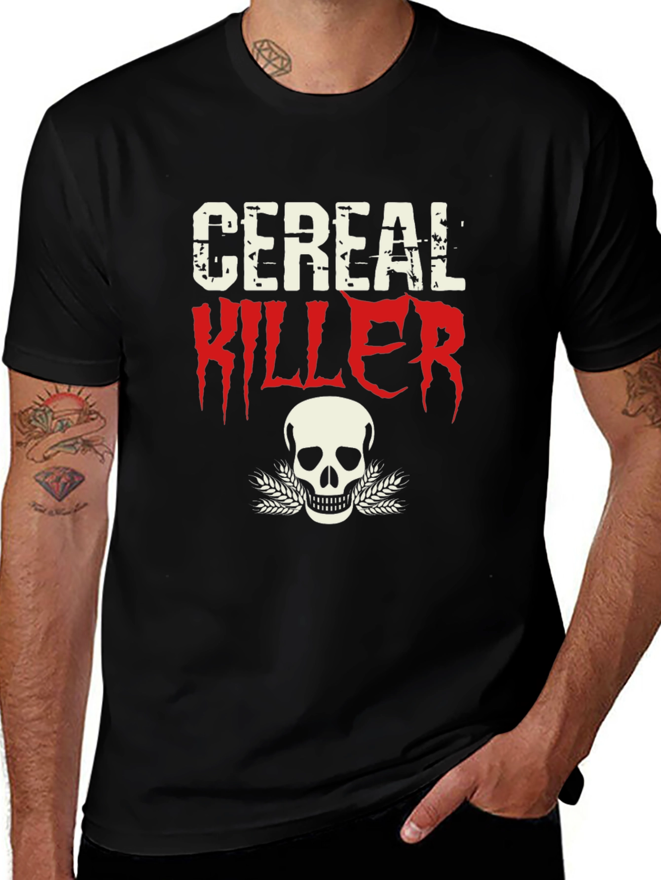 Cereal Killer T-Shirt - Skull Graphic Tee