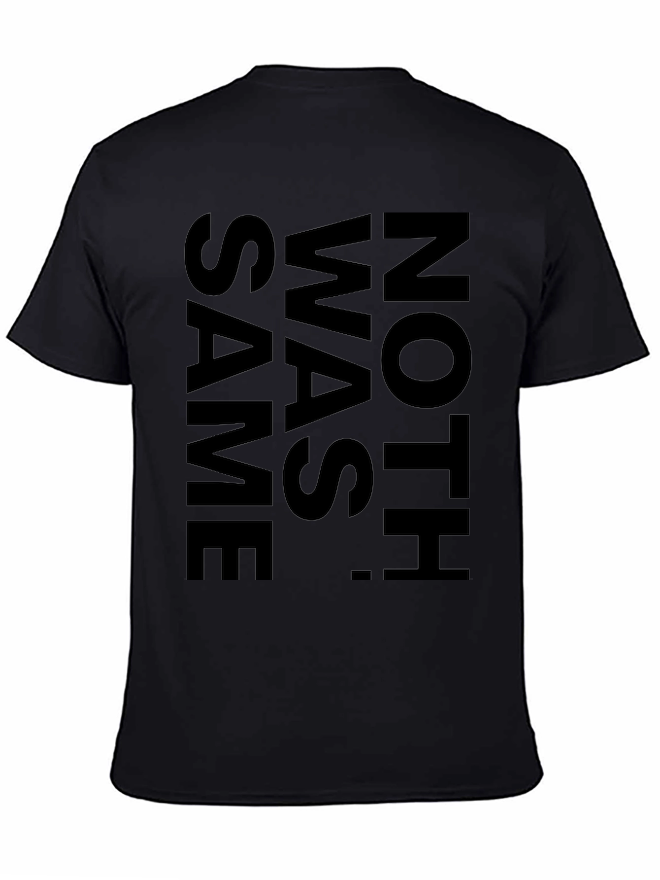 Noth! Was Same T-Shirt - Black Cotton Tee for Men