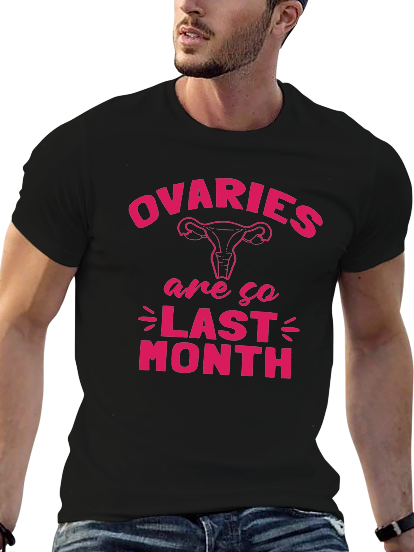 Ovaries Are So Last Month Black T-Shirt