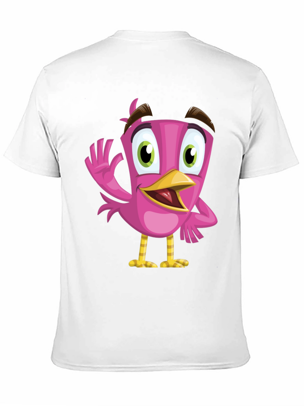 Cartoon Bird Graphic Tee - Black T-Shirt
