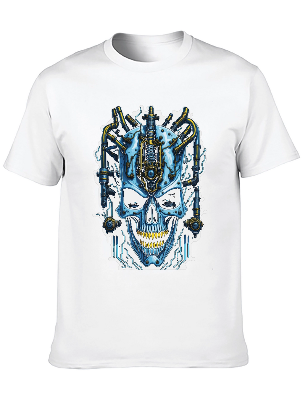 Cyberpunk Skull T-Shirt - Futuristic Style