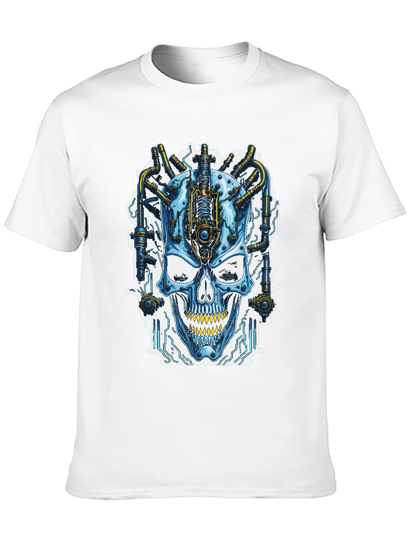 Cyberpunk Skull T-Shirt - Futuristic Style