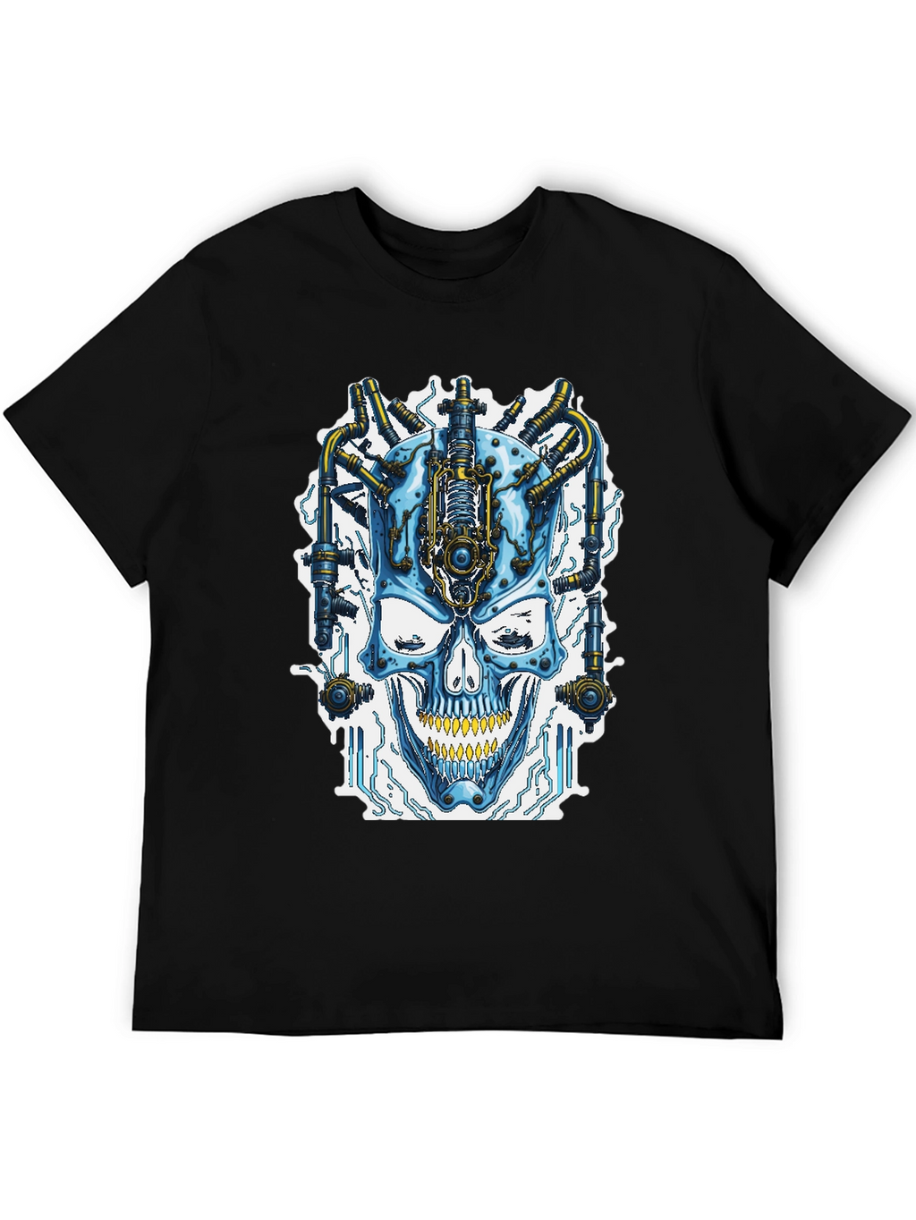 Cyberpunk Skull T-Shirt - Futuristic Style
