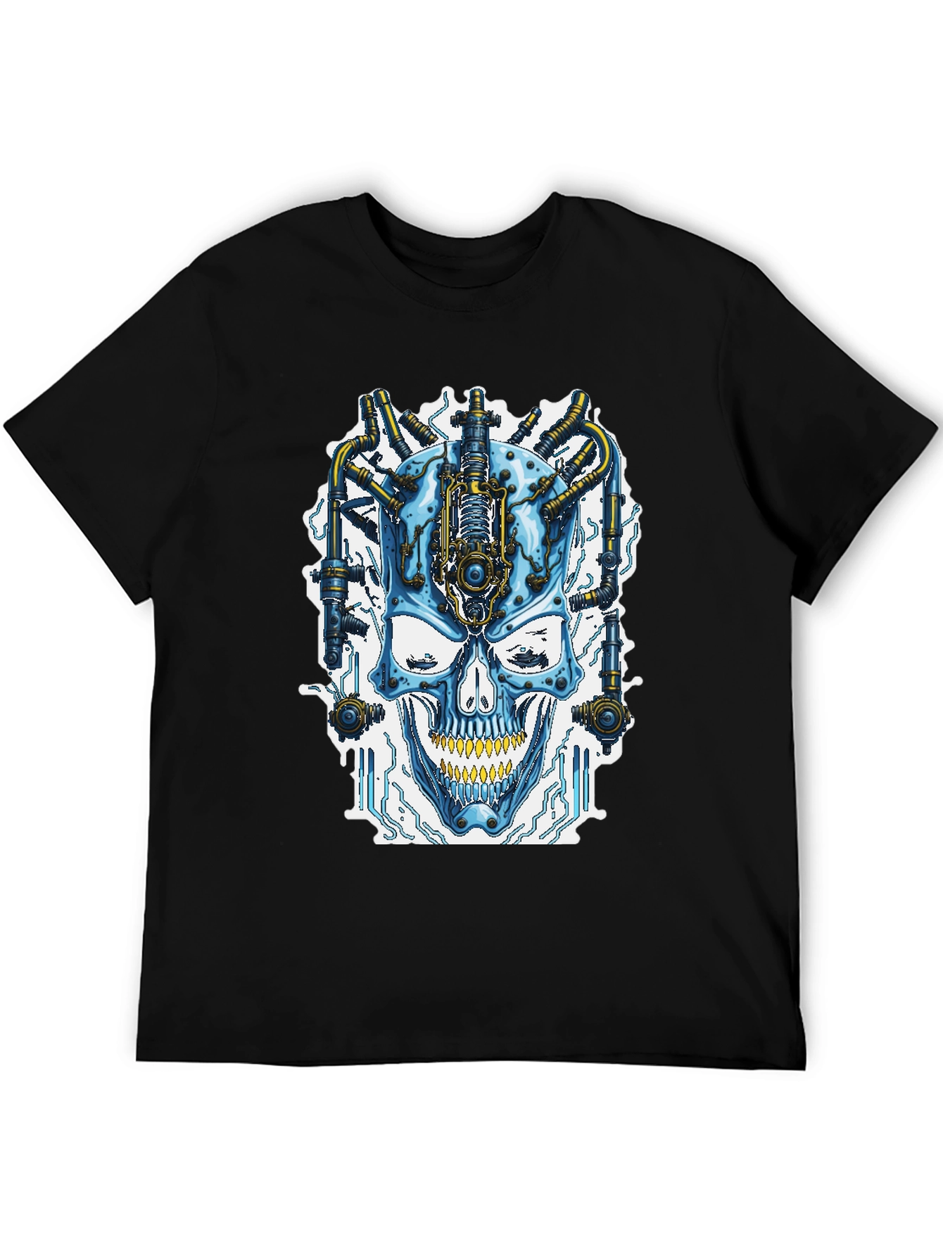 Cyberpunk Skull T-Shirt - Futuristic Style
