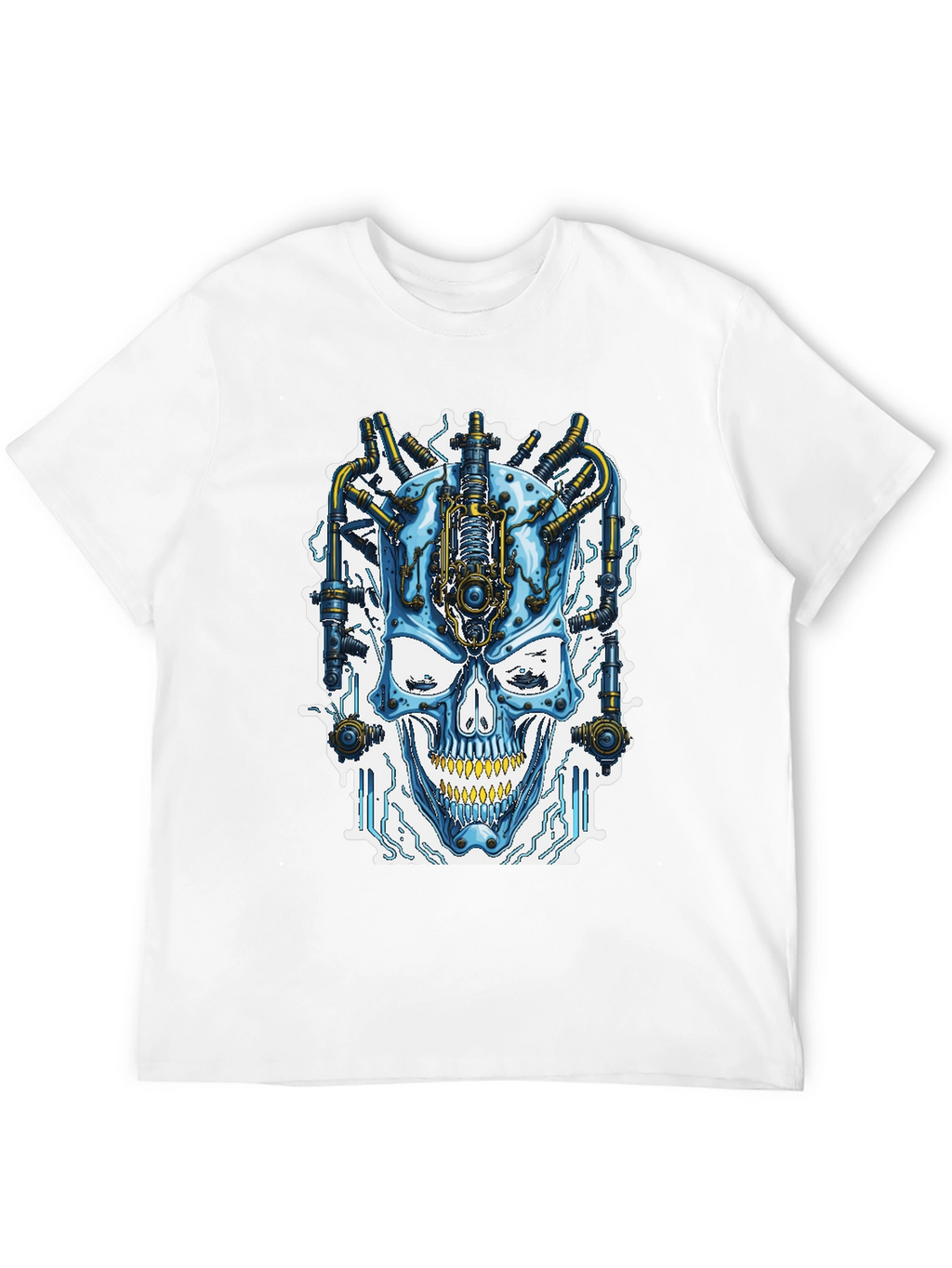 Cyberpunk Skull T-Shirt - Futuristic Style