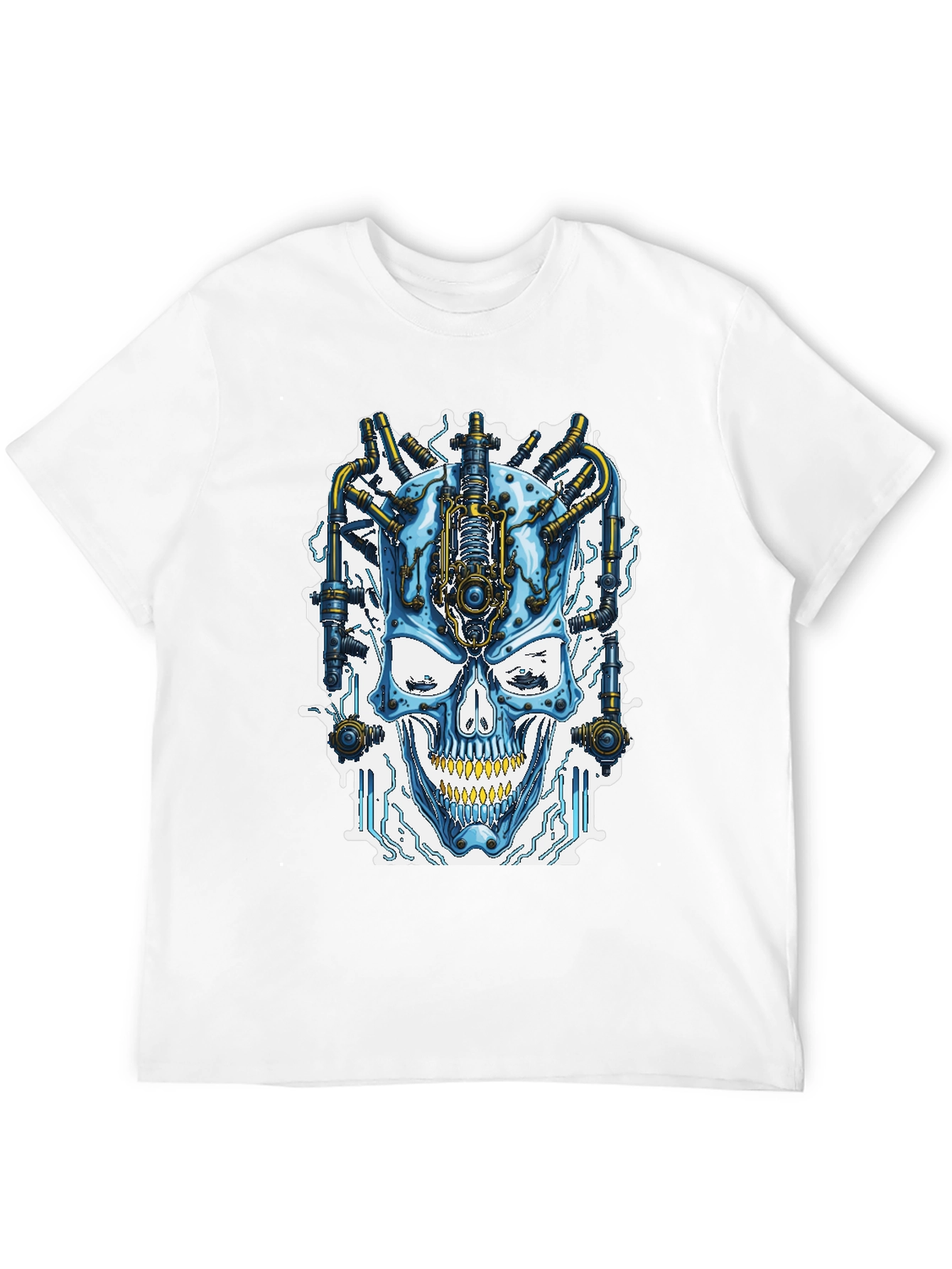 Cyberpunk Skull T-Shirt - Futuristic Style
