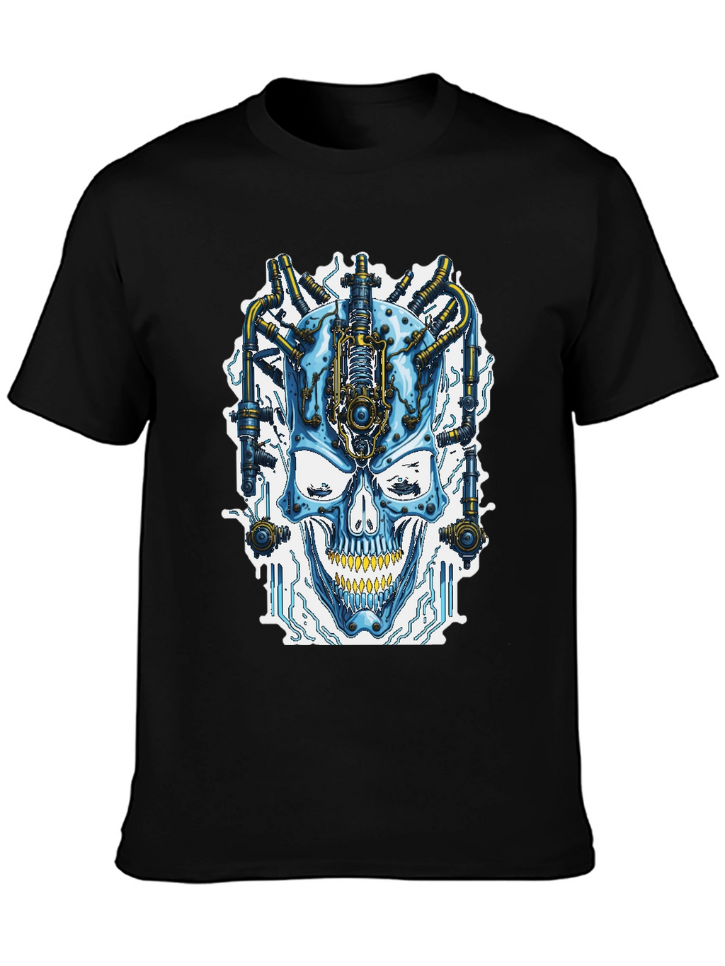 Cyberpunk Skull T-Shirt - Futuristic Style