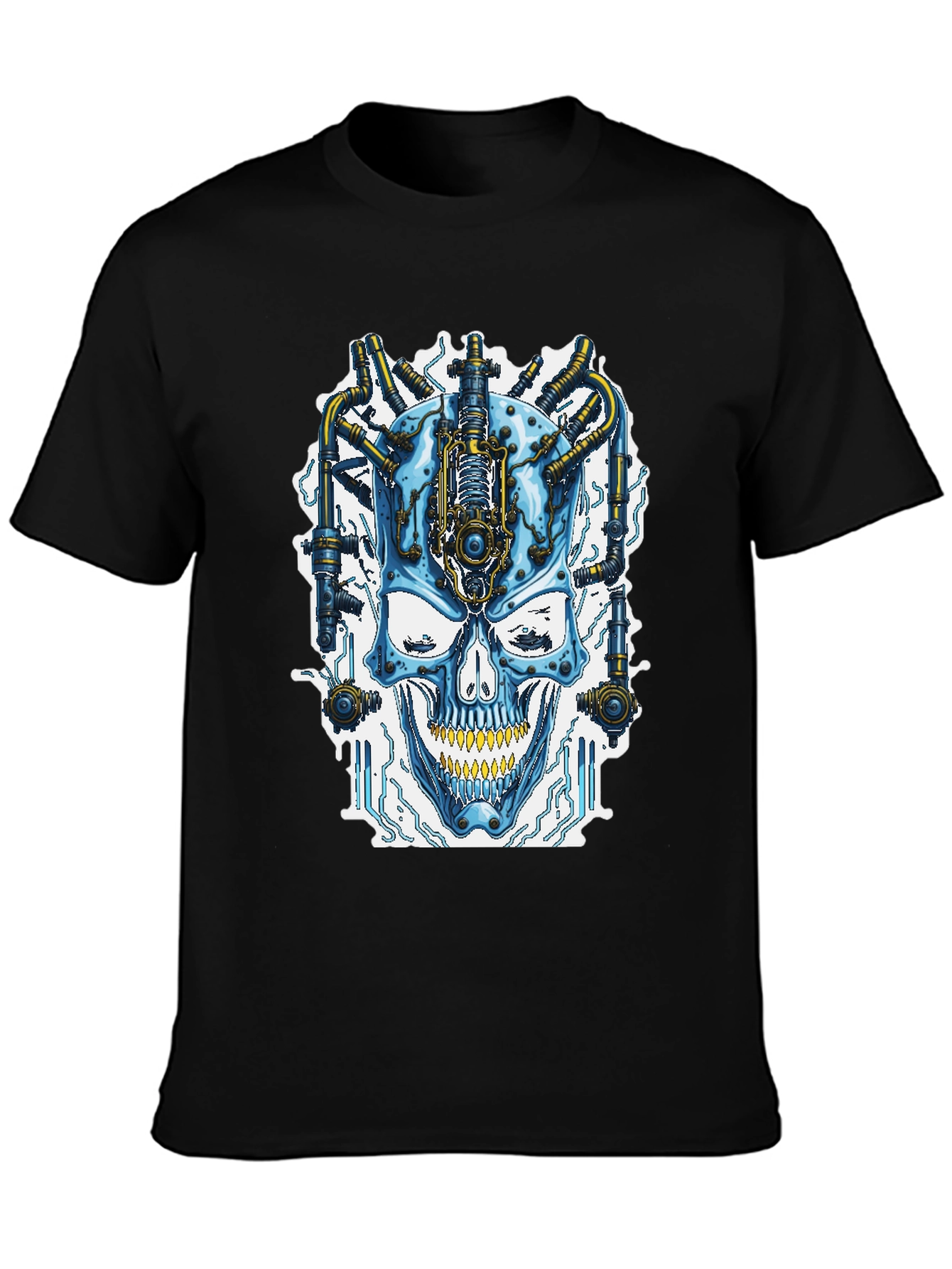 Cyberpunk Skull T-Shirt - Futuristic Style
