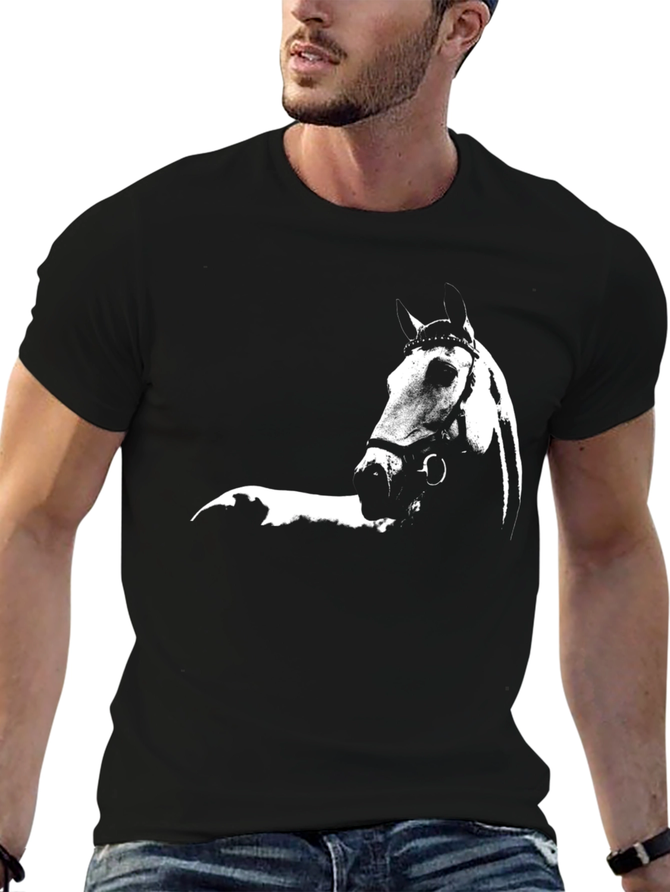 Horse Graphic Black T-Shirt